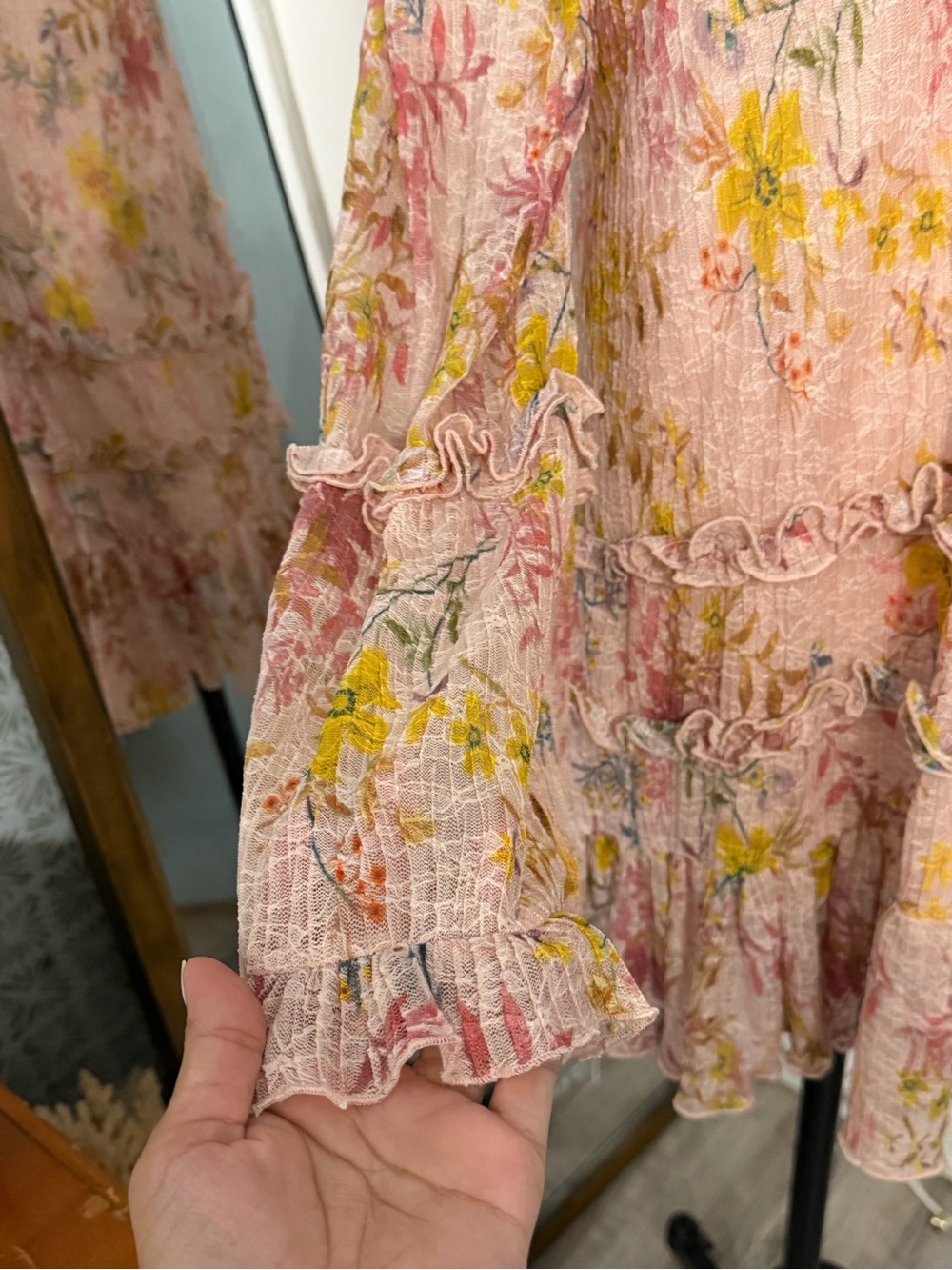 Tularosa Evelyn Dress in Light Rose Floral - Picture 7 of 9